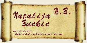 Natalija Buckić vizit kartica